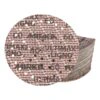 Stack of round sanding discs with holes