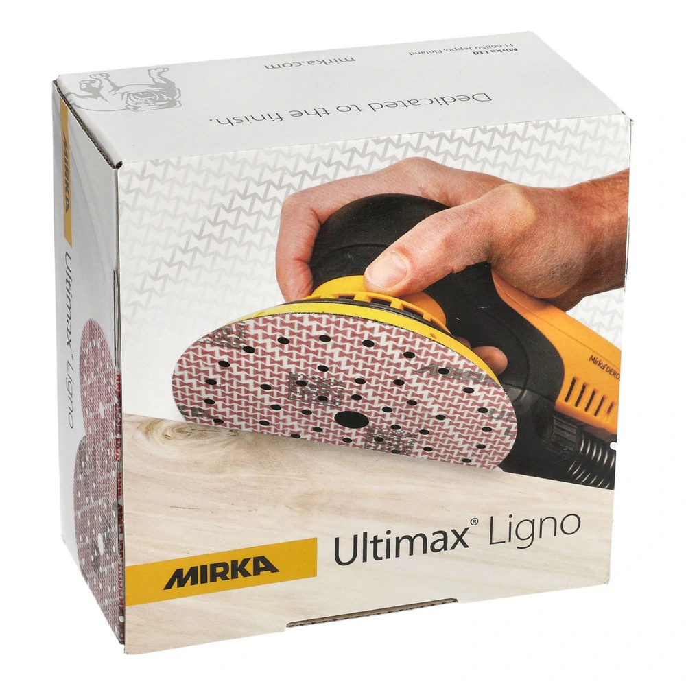 Product box with printed sanding disc