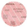 Round red sanding disc with white pattern