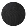 Black circular disc on white background