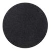 Black round disc, shown frontally on white