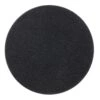 Black round disc, shown frontally on white
