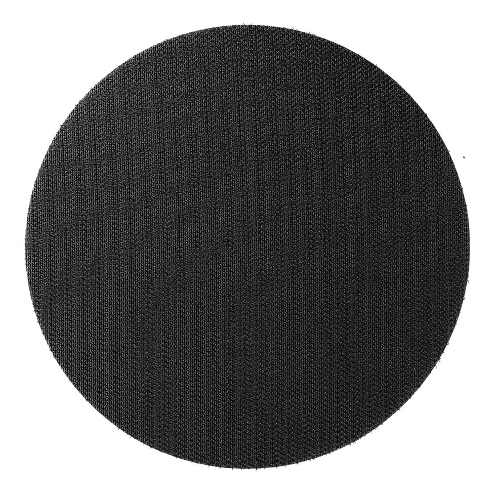 Black round disc with fine woven texture