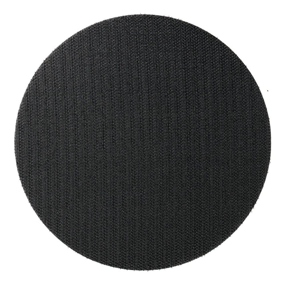 Black round disc with fine woven texture
