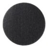 Black round disc, front view with loop texture