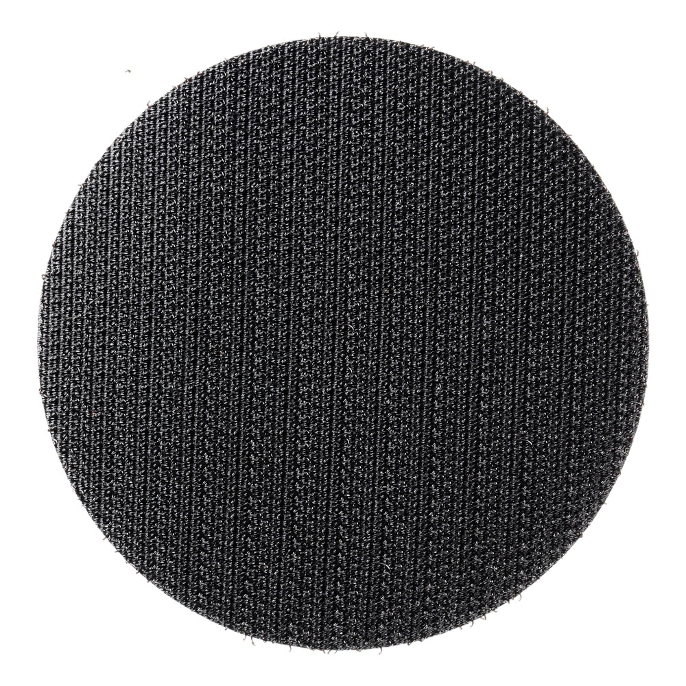 Black round disc, front view with loop texture
