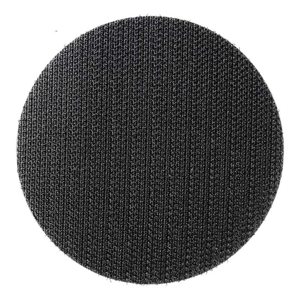 Black round disc, front view with loop texture