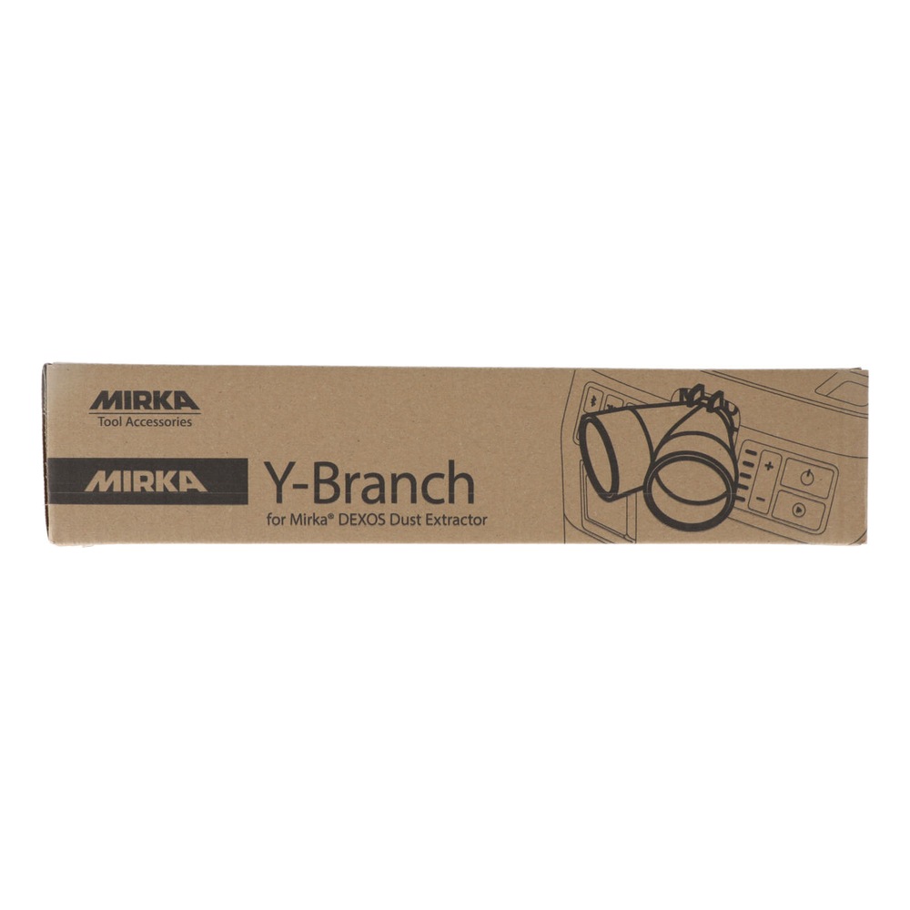 אריזת קרטון Mirka Y-Branch על רקע לבן