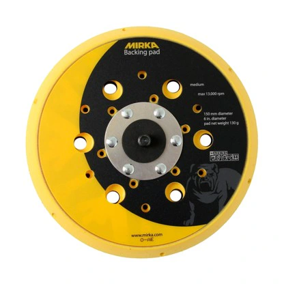 צילום מוצר של פלטת ליטוש רשת חורים, בינונית - Product view of Backing Pad Net 150 mm 5/16" Grip 48H Medium