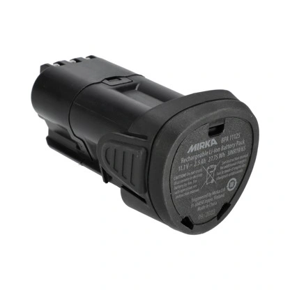 צילום מוצר של סוללה חכמה Mirka 2.5 אמפר-שעה - Product view of Mirka Intelligent Battery BPA 11125