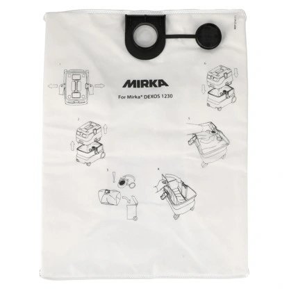 צילום מוצר של שקית אבק פליס ל-DEXOS 1230 אריזת 5 יח' - Product view of Dust Bag Fleece for DEXOS 1230 5/Pack