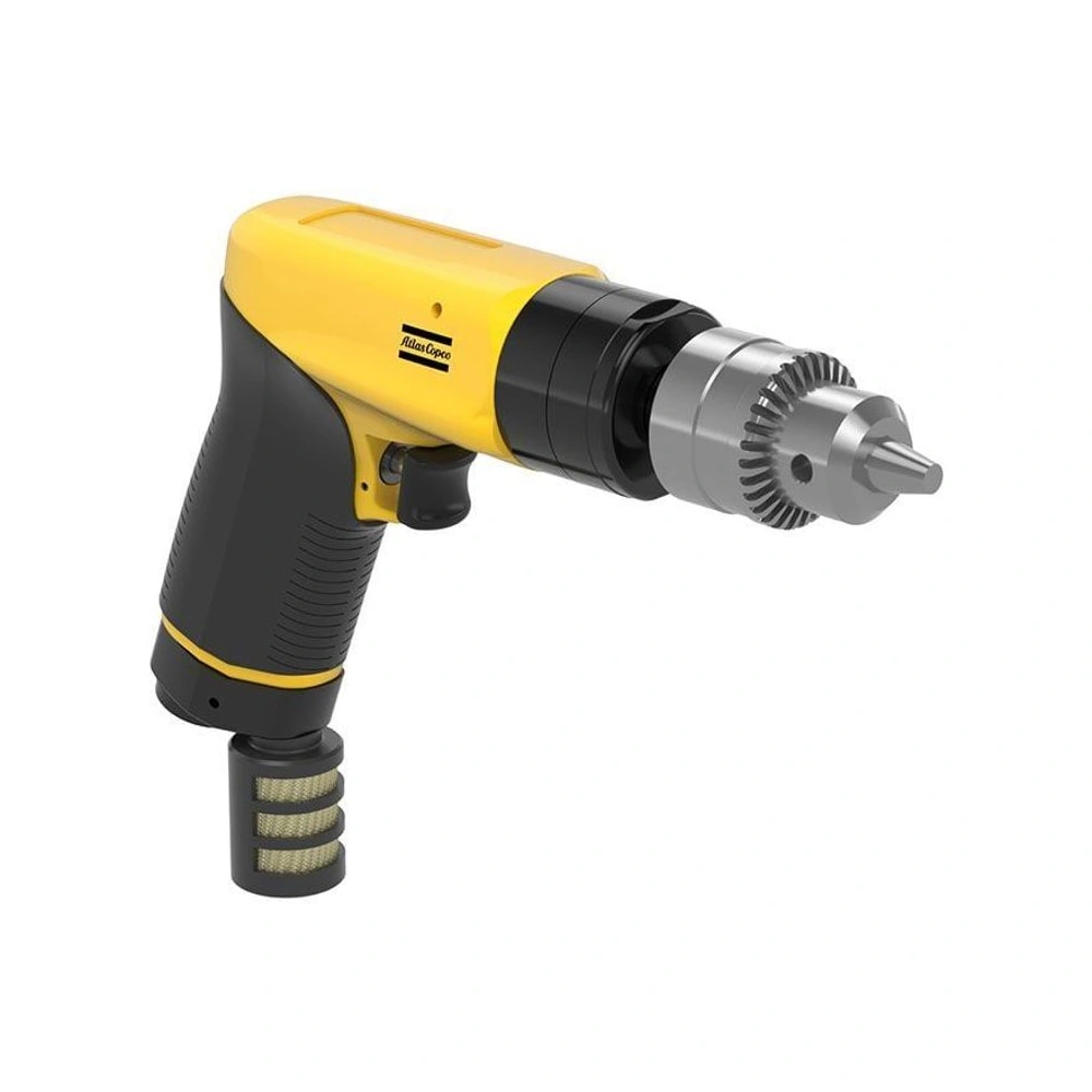 Yellow-black pistol drill, angled right view