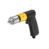 Black-yellow pistol-grip pneumatic drill, angled view