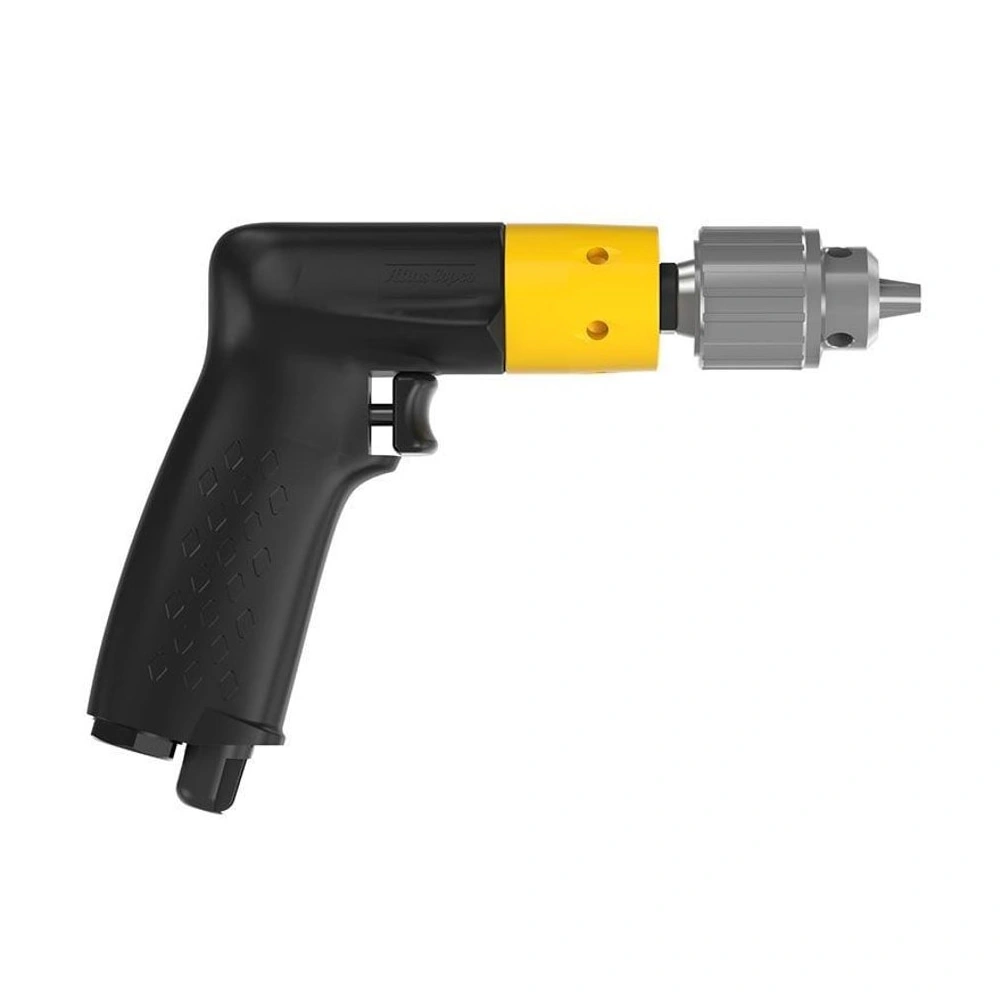 Pistol-grip pneumatic drill, opposite side on white