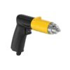 Black-yellow pneumatic pistol drill, angled side view