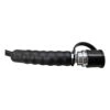 Black hose with metal coupler at one end