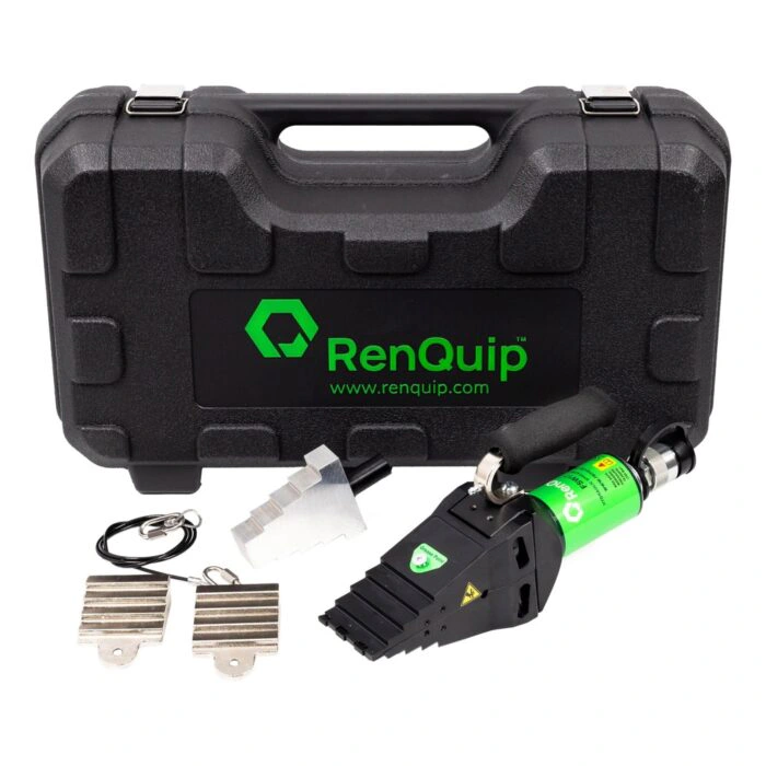 Black carry case, tool, and separate accessories