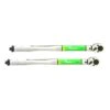 Two parallel tool rods on white background