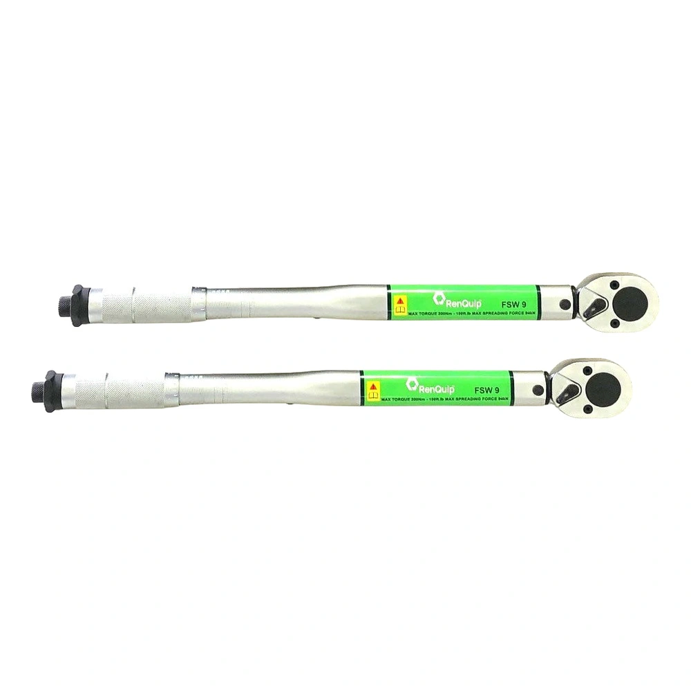 Two parallel tool rods on white background