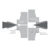 Technical diagram of flange wedge spacing