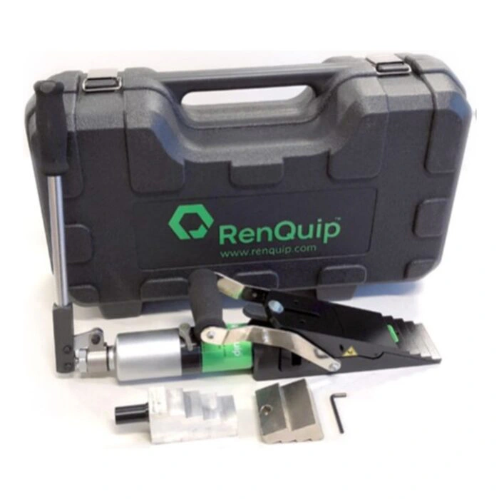 Closed carry case with one hydraulic tool and accessories