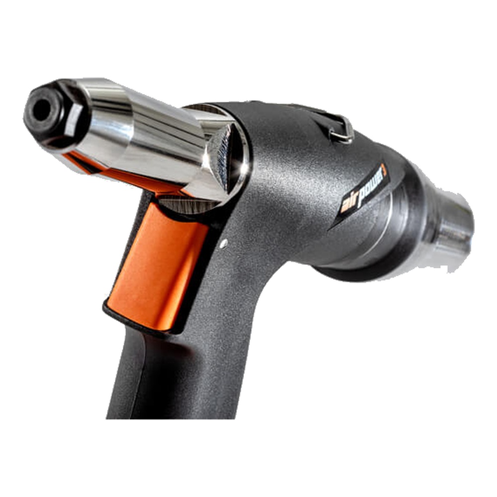 Close-up of the black and silver tool head
