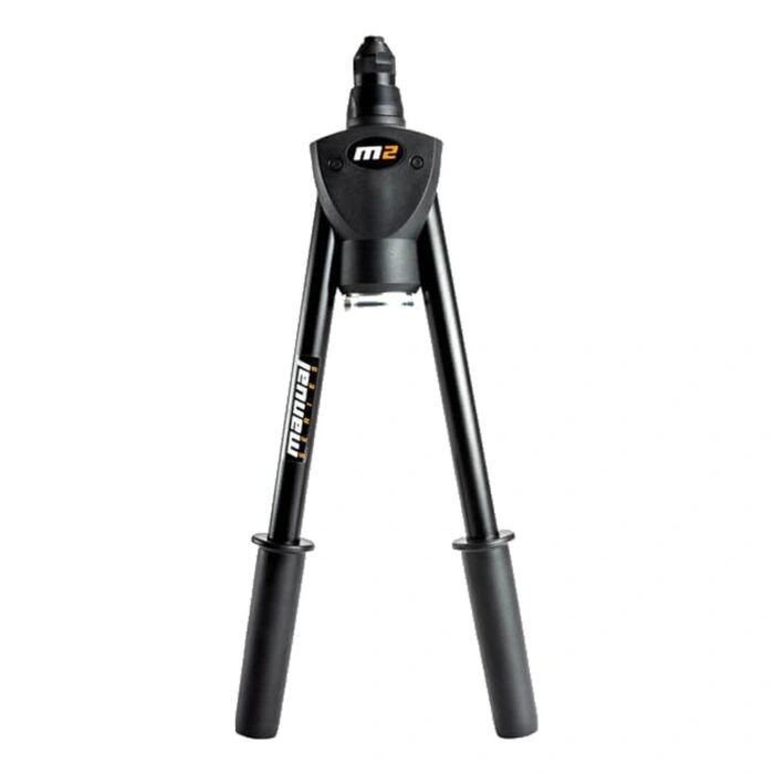 Black manual rivet tool, full front view