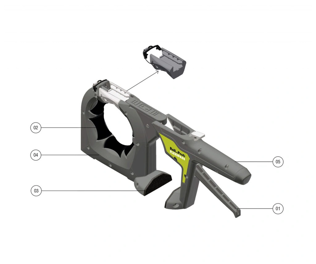 כלי ניתוב כבלים עם חלק מנותק - Cable routing tool with a detached part