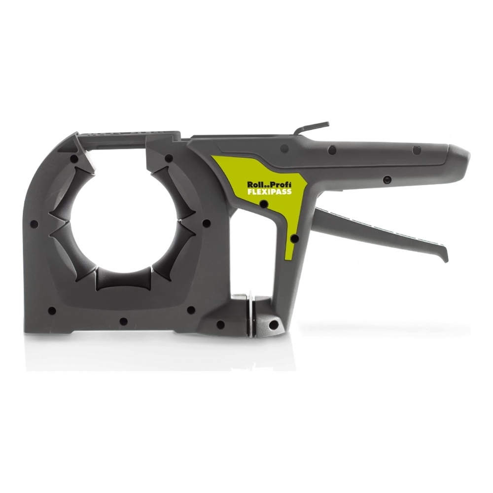 Gray-black tool with round opening and handle