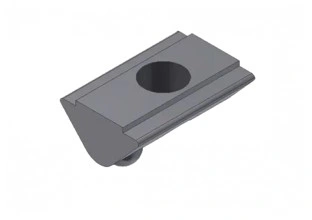 צילום מוצר של אום חריץ M8 - Product view of Slot nut M8