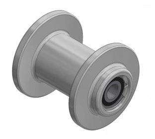 תקריב של גלגלית קבועה Ø120 JUMBO - Close-up of Castor Ø120 fix JUMBO