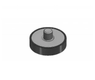 צילום מוצר של רגל גומי M10 x 10 | Ø = 40 H = 10 - Product view of Rubber foot M10 x 10 | Ø = 40 H = 10