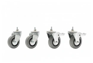 מבחר תצורות של סט גלגליות מסתובבות - Multiple configurations of Swivel castor set