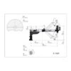 שרטוט מידות של מעטפת העבודה בדגמי Roscamat Tiger ו־Tiger VH - Dimensioned working-area diagram for the Roscamat Tiger and Tiger VH