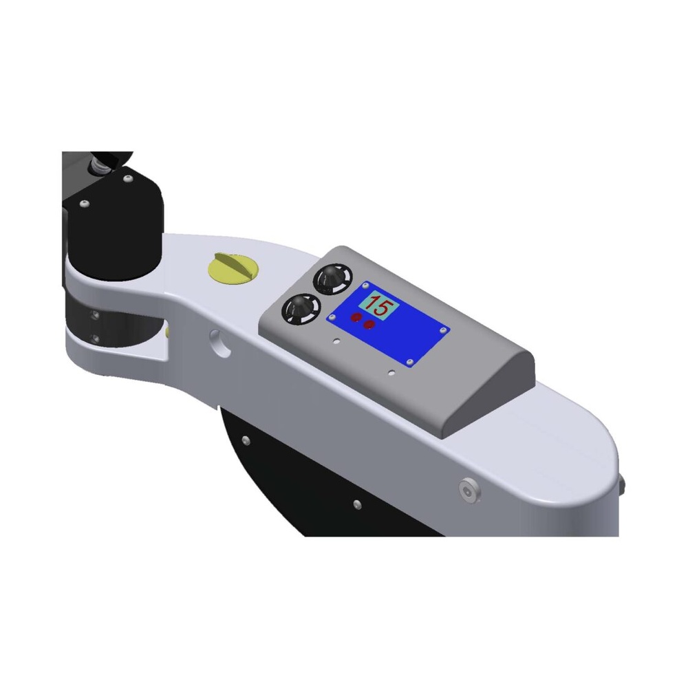 תצוגת בקרת העומק המשולבת בזרוע של Roscamat Tiger - Depth-control display integrated into the Roscamat Tiger radial arm