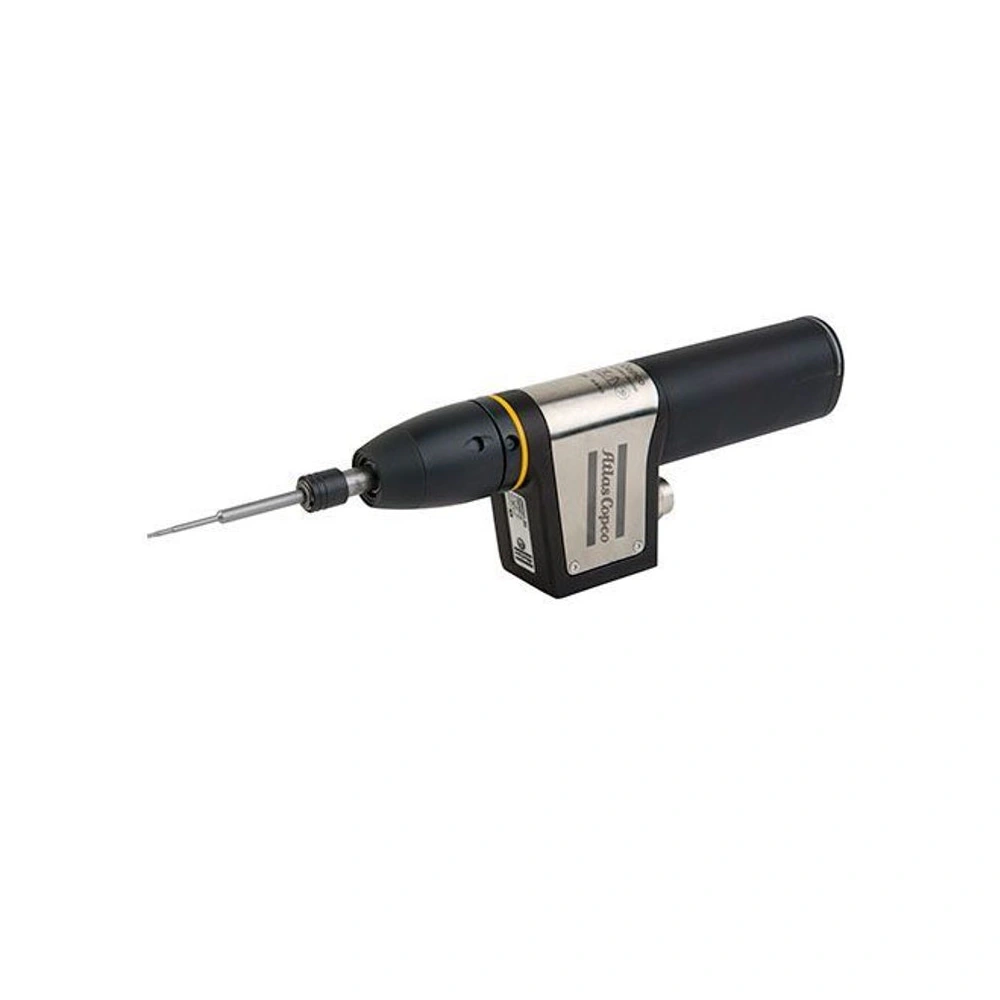 Black and silver electric screwdriver with long bit