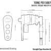 TONE PD-150EFA Digital Torque Multiplier – technical drawing