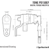 TONE PD-150EFA Digital Torque Multiplier – technical drawing