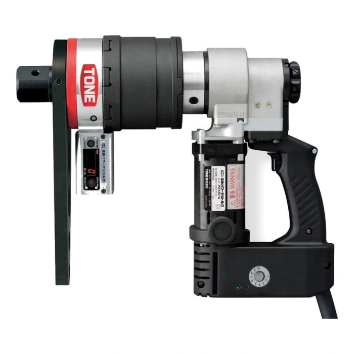 מבט צדדי של מפתח מומנט חשמלי עם תצוגה - Side view of electric torque wrench with display