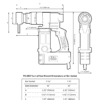 שרטוט ממדים של מפתח הידוק עם אום - Dimensioned drawing of turn-of-nut wrench