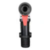 כלי יד שחור עם ראש שקע עגול, מבט חזיתי - Black hand tool with round socket head, front view