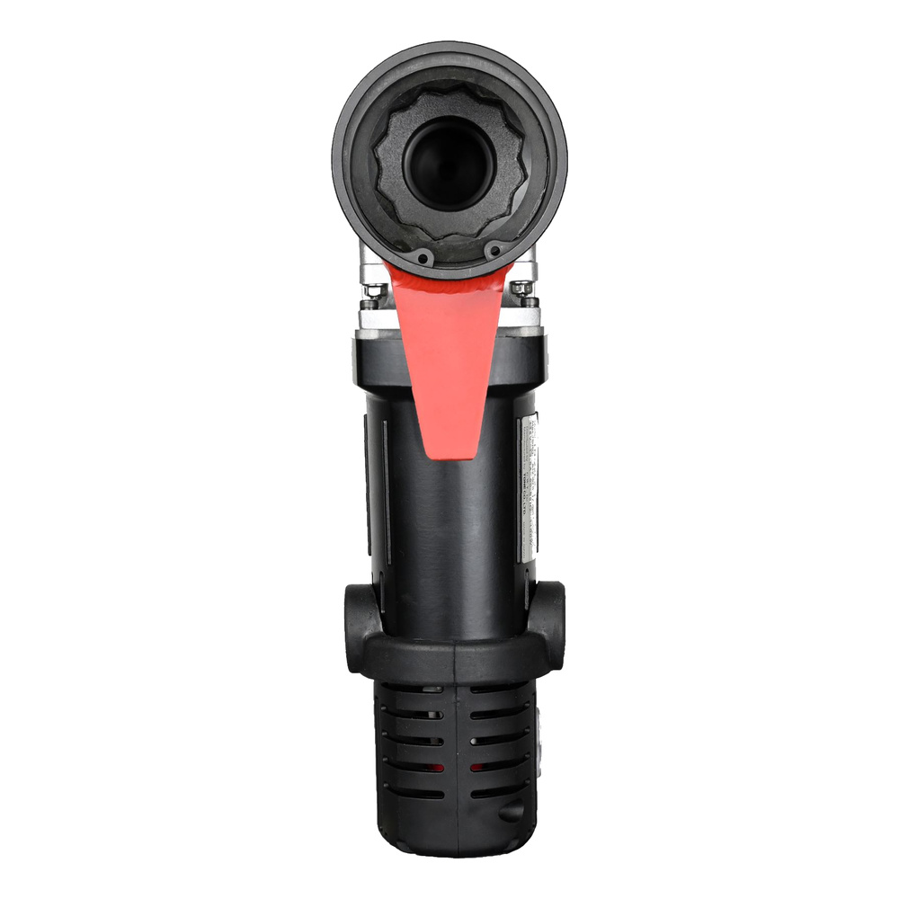 כלי יד שחור עם ראש שקע עגול, מבט חזיתי - Black hand tool with round socket head, front view