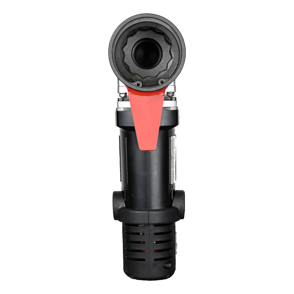 כלי יד שחור עם ראש שקע עגול, מבט חזיתי - Black hand tool with round socket head, front view