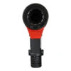 מבט חזית של מפתח הידוק שחור עם ראש עגול - Front view of black wrench with round head