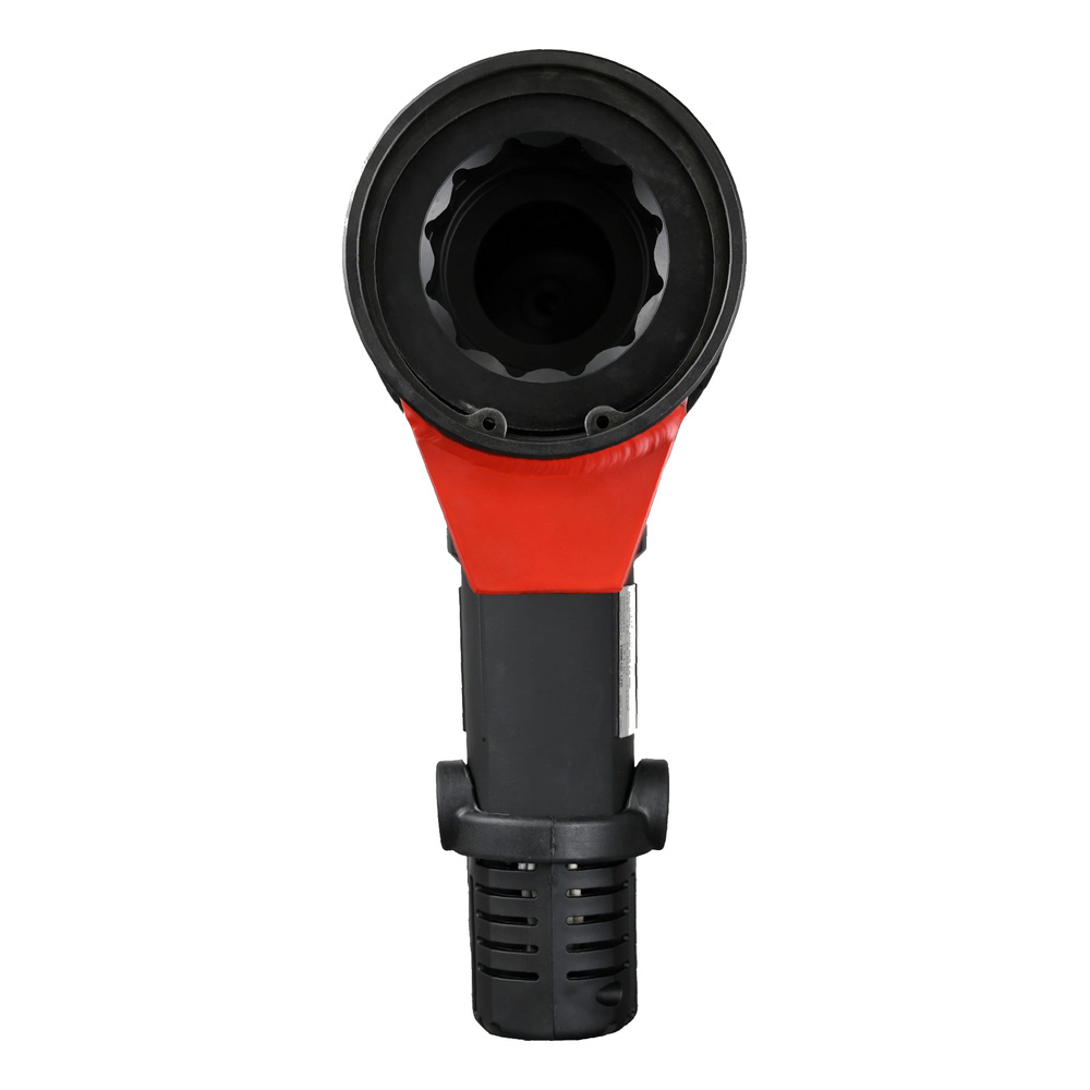 מבט חזית של מפתח הידוק שחור עם ראש עגול - Front view of black wrench with round head