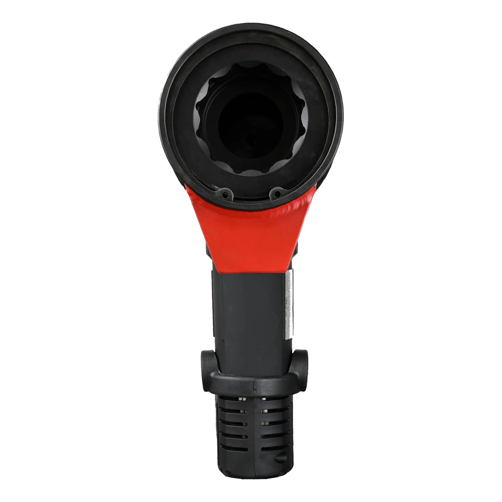 מבט חזית של מפתח הידוק שחור עם ראש עגול - Front view of black wrench with round head