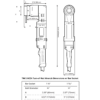 שרטוט ממודד של מפתח הידוק, שני מבטים - Dimensioned drawing of wrench, two views