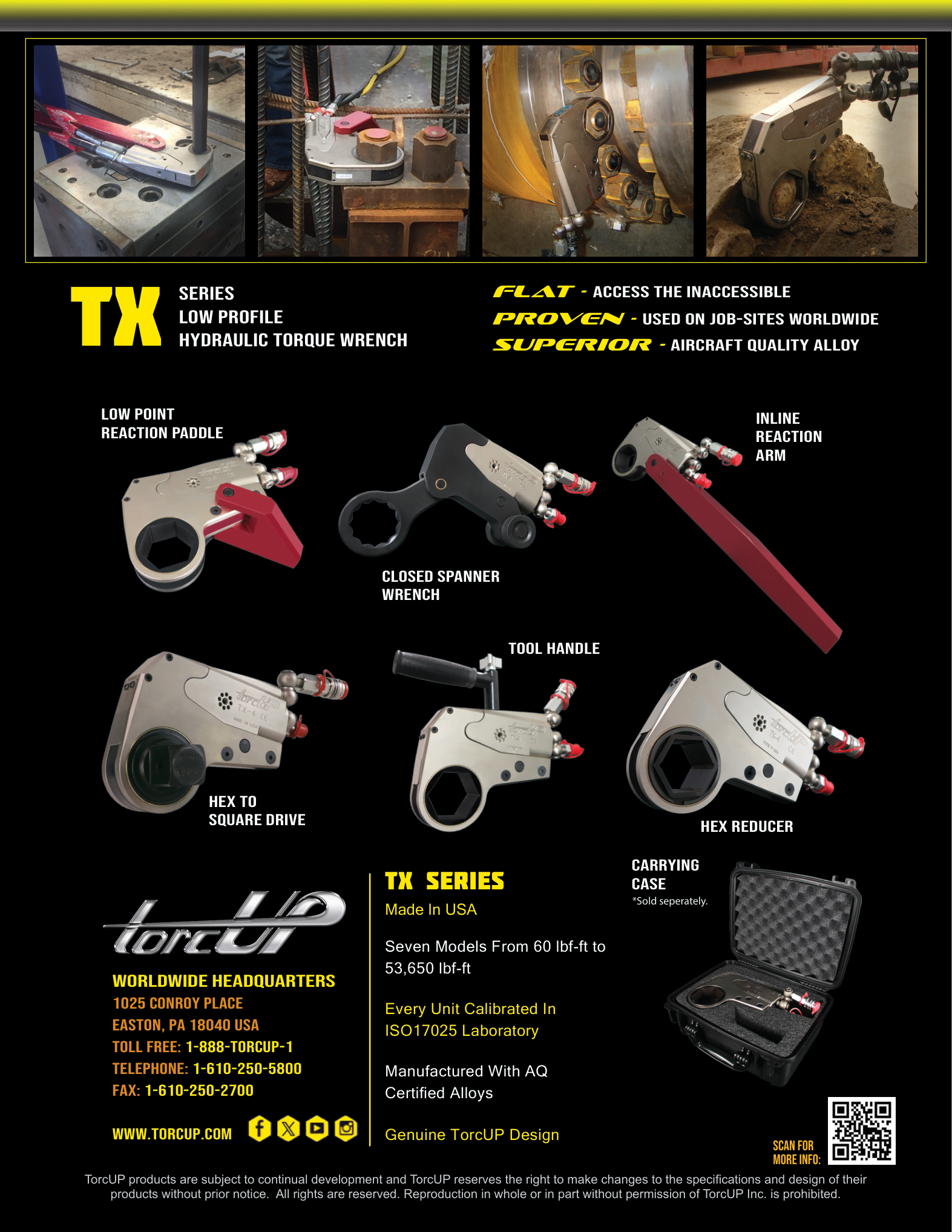 עמוד קטלוג עם דגמי TX ואביזרים שונים - Catalog page showing TX wrench variants and accessories