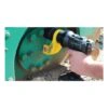 Battery torque wrench on green bolted flange