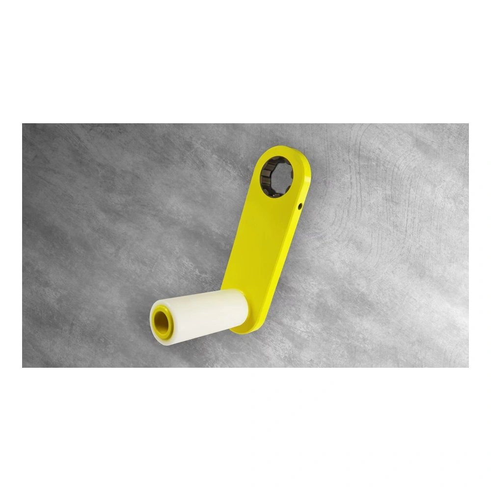Yellow reaction arm with white sleeve